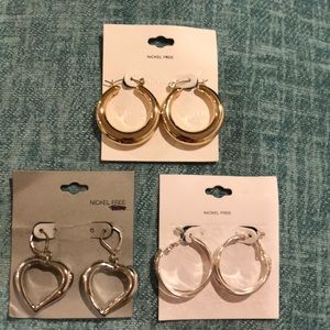 3 pairs of earrings.